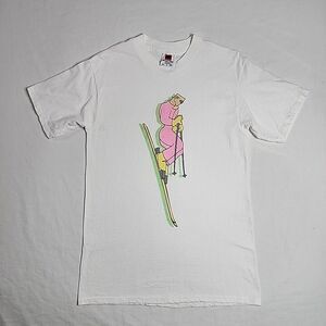 Vintage Colorado Skiing Graphic Tee Kingstree Texfi T Shirt Made‎ USA Medium 90s